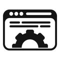 Api code icon simple vector. Develop program php Royalty Free Stock Photo