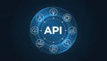 API Concept on Digital Background Royalty Free Stock Photo