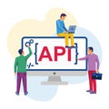 API concept vector Royalty Free Stock Photo