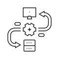 api connection big data line icon vector illustration Royalty Free Stock Photo