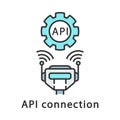 API connection color icon Royalty Free Stock Photo