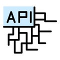 Api digital network icon vector flat Royalty Free Stock Photo