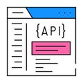 api documentation technical writer icon color illustration Royalty Free Stock Photo