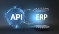 API and ERP Integration for Business Systems and Data Management Royalty Free Stock Photo
