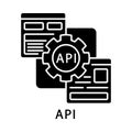 API glyph icon Royalty Free Stock Photo