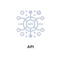 api icon. application programming interface concept symbol desig Royalty Free Stock Photo