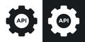 API icon isolated on white background Royalty Free Stock Photo