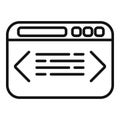 Api icon outline vector. Develop code Royalty Free Stock Photo