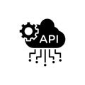 API icon isolated on white background Royalty Free Stock Photo