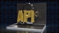 API Integration and Artificial Intelligence Technology Concept on Laptop 3d render Royalty Free Stock Photo