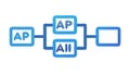 API Integration Icon for Software Development and Connectivity, vector design Generative AI Royalty Free Stock Photo