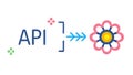 API Integration with Nature Data Flow or Floral Interface, vector design Generative AI Royalty Free Stock Photo