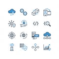 API Integration Technology Vector Icons for Software and Development Royalty Free Stock Photo
