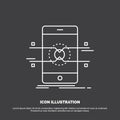Api, interface, mobile, phone, smartphone Icon. Line vector symbol for UI and UX, website or mobile application Royalty Free Stock Photo