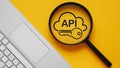 API key, application programming interface authentication, secure access token, developer integration concept, cloud services Royalty Free Stock Photo