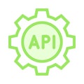 API setting color line icon Royalty Free Stock Photo