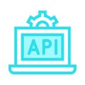API setting color line icon Royalty Free Stock Photo