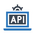 API setting glyphs double color icon Royalty Free Stock Photo