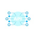 API, software integration, vector graphic