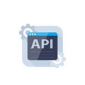 API, software integration vector icon