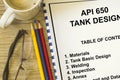 API 650 tank concept for oil storage Royalty Free Stock Photo