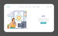 API technology concept. Flat vector