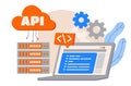 API technology vector concept Royalty Free Stock Photo