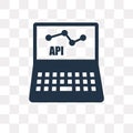 Api vector icon isolated on transparent background, Api transpa Royalty Free Stock Photo