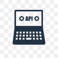 Api vector icon isolated on transparent background, Api transpa Royalty Free Stock Photo