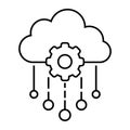 API vector icon. software integration illustration sign. application symbol. Cloud logo. development sign or logo. Royalty Free Stock Photo