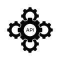 API vector icon. software integration illustration sign. application symbol. Cloud logo. development sign or logo. Royalty Free Stock Photo