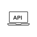 API vector isolated flat icon Royalty Free Stock Photo