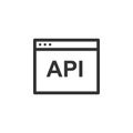 API vector isolated flat icon Royalty Free Stock Photo