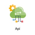 Api vector outline Icon Design illustration. Royalty Free Stock Photo