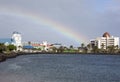 Apia Downtown And A Rainbow