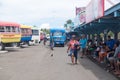 Apia, Samoa - October 30, 2017: Snack vendor at Apia bus station