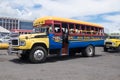 Apia, Samoa - October 30, 2017: Vintage Toyota buses at Apia bus