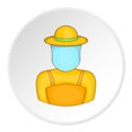 Apiarist icon, cartoon style Royalty Free Stock Photo