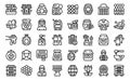 Apiarist icons set outline vector. Honey bee