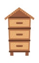 Apiary farm beehive wooden house Royalty Free Stock Photo