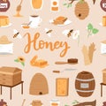 Apiary honey farm vector illustrations beekeeping honecomb jar natural organic sweet insect honied beeswax honeyed