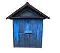 An apiary with old wooden hives in a rural garden Royalty Free Stock Photo