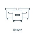 Apiary line icon. Monochrome simple Apiary outline icon for templates, web design and infographics