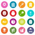 Apiary tools icons many colors set