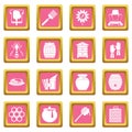 Apiary tools icons pink