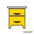 apiculture and beekeeping icon. Hive for bees. Illustration of the apiary