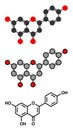 Apigenin yellow herbal dye molecule