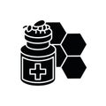 Apitherapy black glyph icon