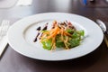 Apitizer mushroom salad mixed with pork Royalty Free Stock Photo