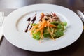 Apitizer mushroom salad mixed with pork Royalty Free Stock Photo